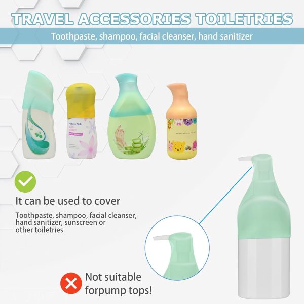 8 Pack Silicone Bottle Covers, Travel Essentials for Women Men, Travel Size Toil... - Image 4