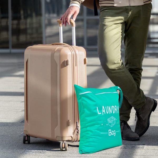 2 Pcs Large Travel Laundry Bag Waterproof Wet Dry Bag Washable Dirty Clothes Dra... - Image 3