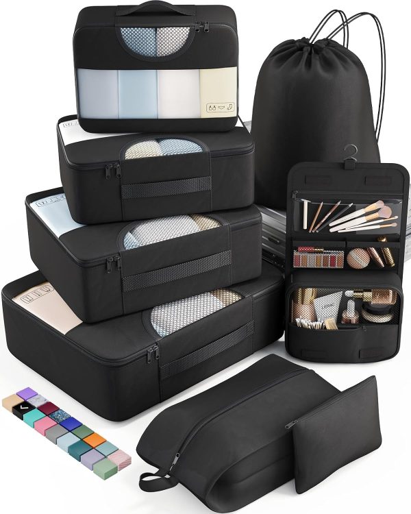 Veken 8 Set Packing Cubes for Travel, Suitcase Essentials Organizer Bags Set for... - Image 2