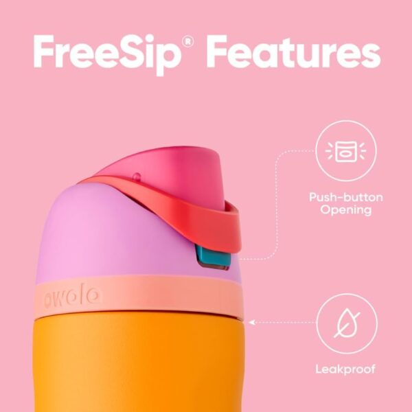 FreeSip Insulated Stainless Steel Water Bottle with Straw for Sports and Travel,... - Image 4