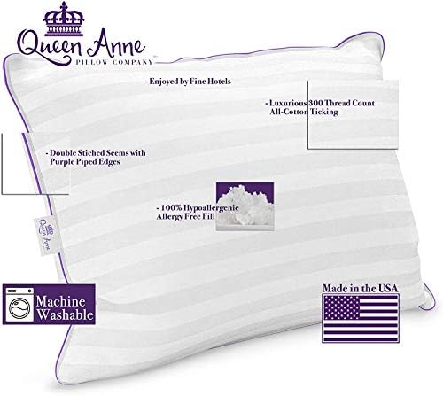 Queen Anne Luxury Hotel Pillows - Two Pack (2) - Majesty Down - Synthetic Down A... - Image 4