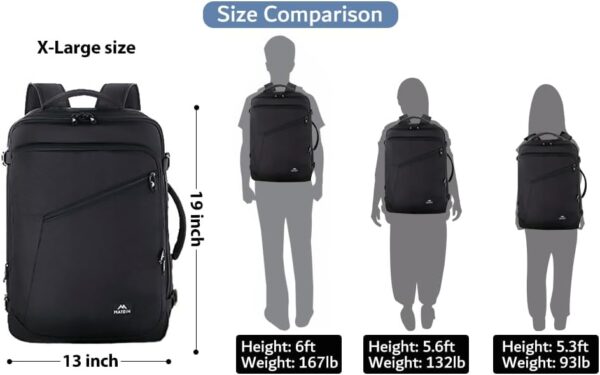 MATEIN Carry on Backpack, Extra Large Travel Backpack Expandable Airplane Approv... - Image 9