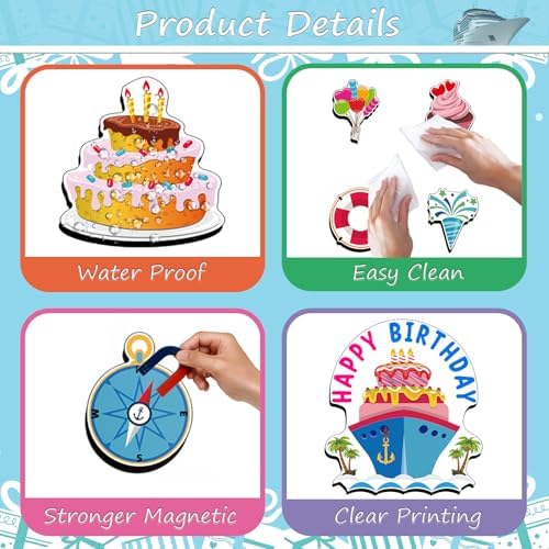Birthday Cruise Door Magnets Happy Birthday Cruise Decorations Ship Door Funny M... - Image 6