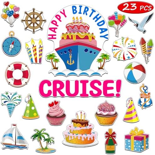 Birthday Cruise Door Magnets Happy Birthday Cruise Decorations Ship Door Funny M... - Image 2