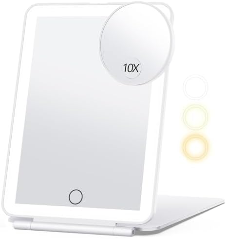 Rechargeable Makeup Mirror for Travel, Vanity Mirror with 80LEDs, 3 Color Light,... - Image 2