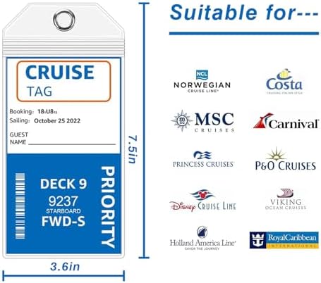 Cruise Ship Essentials,Luggage Tags for Carnival and Royal Caribbean Luggage tag... - Image 4