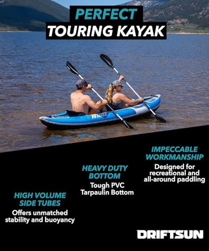 Driftsun Voyager Inflatable Kayak 2 Person Tandem, Foldable Kayaks for Adults In... - Image 3
