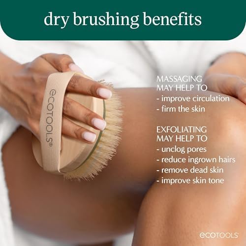 EcoTools Dry Body Brush, Cruelty-Free Bristles Exfoliate & Smooth Skin, Dry Brus... - Image 4