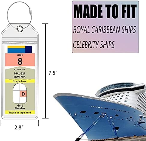 CruiSeaU 4 Packs Cruise Luggage Tag Holders for Royal Caribbean & Celebrity Crui... - Image 3