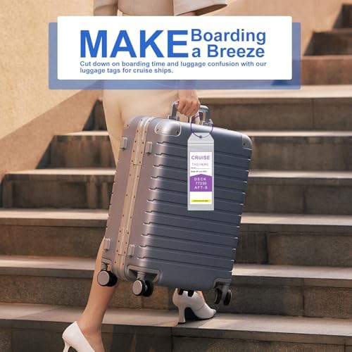 Mziart Cruise Luggage Tag Holder for Royal Caribbean & Celebrity, 6 Pack Waterpr... - Image 3