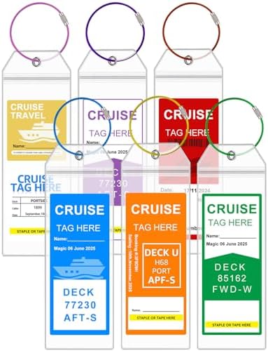 Mziart Cruise Luggage Tag Holder for Royal Caribbean & Celebrity, 6 Pack Waterpr... - Image 2