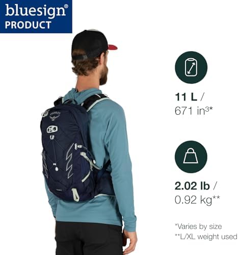 Osprey Talon 11L Men's Hiking Backpack with Hipbelt, Sawdust/Earl Grey, L/XL - Image 3