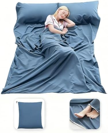 Sleeping Bag Liner Lightweight Compact Sleeping Bag Sack Portable Clean Travel S... - Image 2