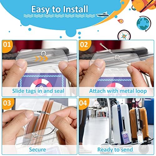 Cruise Luggage Tags, 6 Pack Cruise Luggage Tag Holder for Royal Caribbean, Celeb... - Image 7