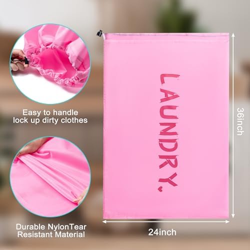 2 Pack XL Travel Laundry Bag, Machine Washable Dirty Clothes Organizer with Draw... - Image 3