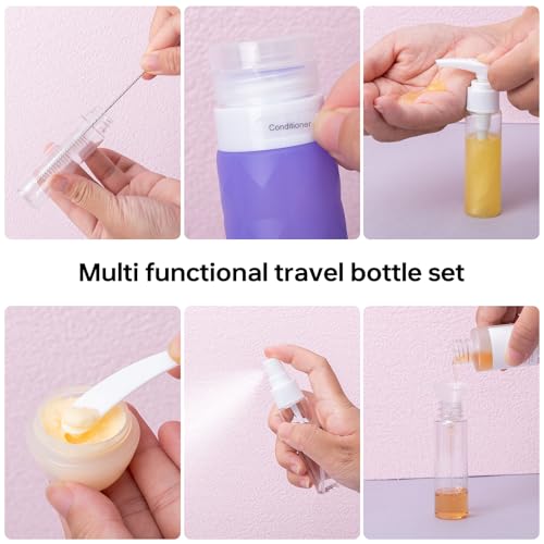 20 Pack Travel Bottles Set,Leak Proof TSA Approved Travel Size Containers, Silic... - Image 7