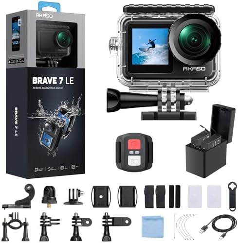 AKASO Brave 7 LE 4K30FPS 20MP WiFi Action Camera with Touch Screen EIS 2.0 Zoom ... - Image 9